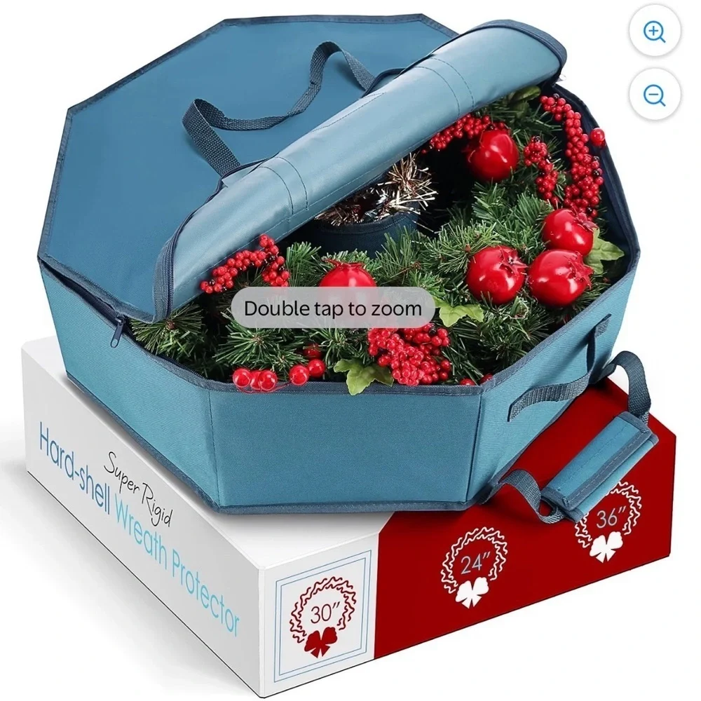 Hearth and Harbor Teal Wreath Protector bag, brand new in package, Christmas